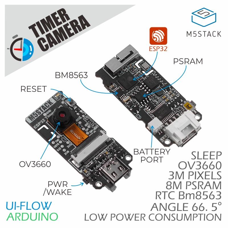 M5Stack - كاميرا مؤقت M5Stack الرسمية ESP32 PSRAM