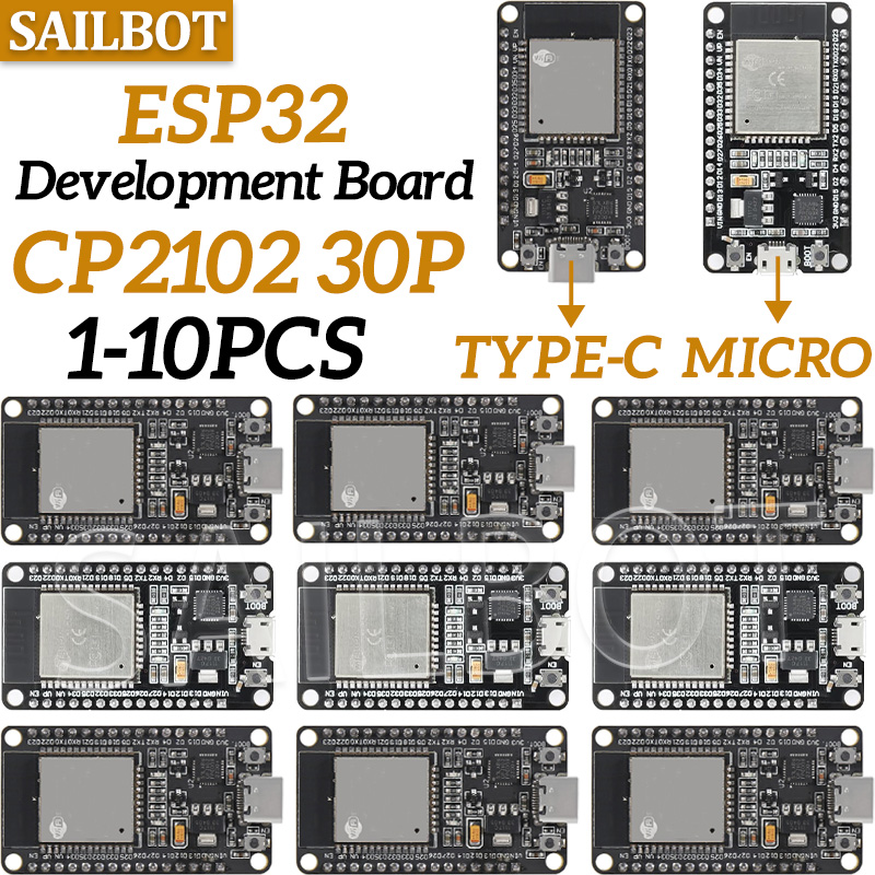 1/5/10 قطع لوحة تطوير WR-32 32 - مراجعة Nodemcu 32S وسعره